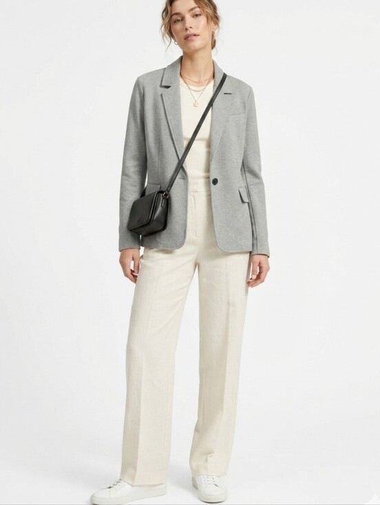 Everlane Jackets & Blazers - Everlane The Dream Blazer XL Gray Cotton Professional Casual Office Jacket